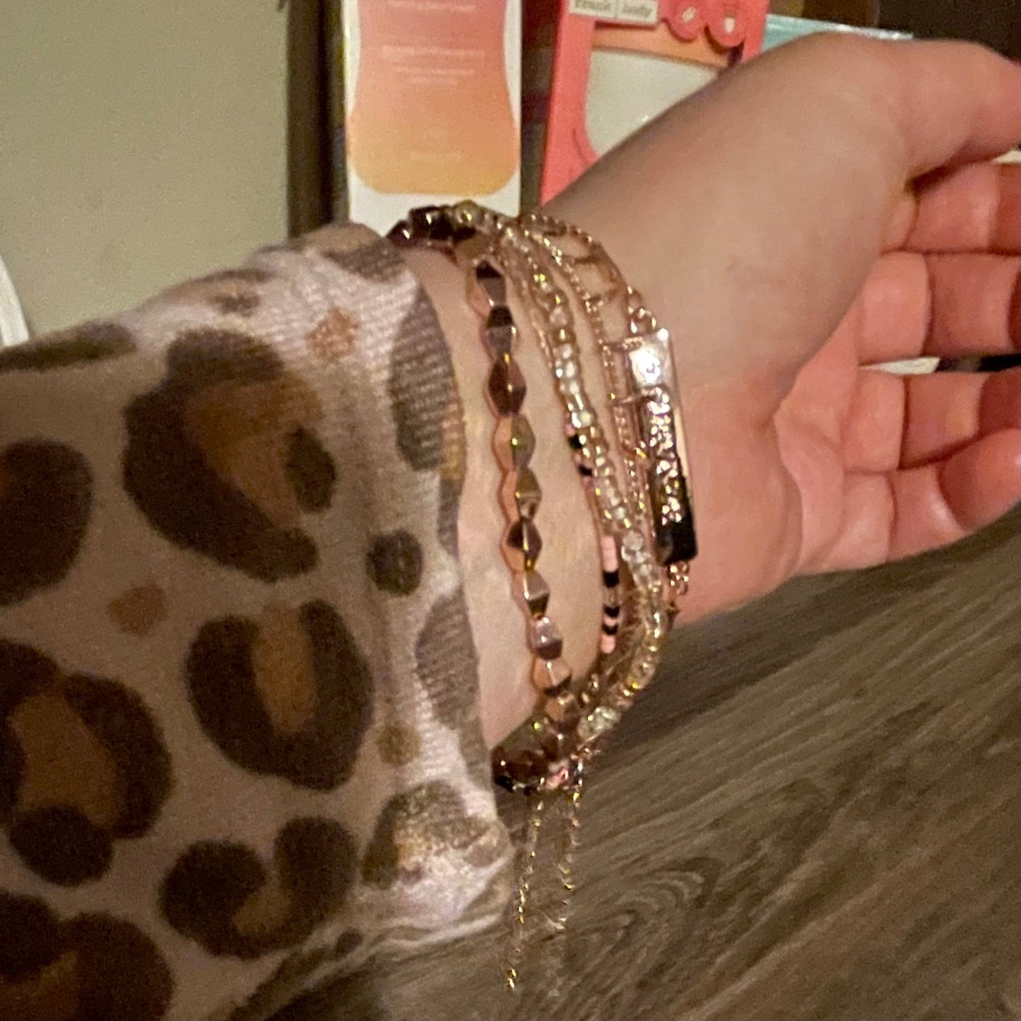Beautiful 5 Piece Dainty Gold Cancer Survivor Bracelet Set| Fits All sizes
