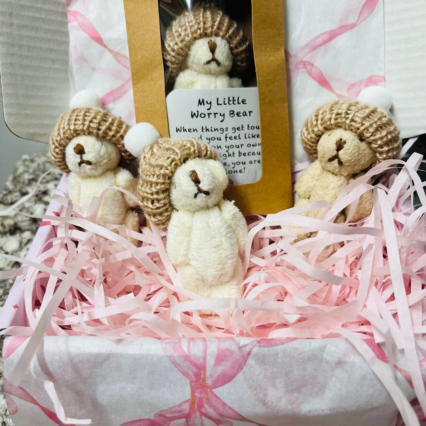 My Little Worry Bear With A Surprise Jewelry Gift, A Gift Box, Shipped Same Day From USA!