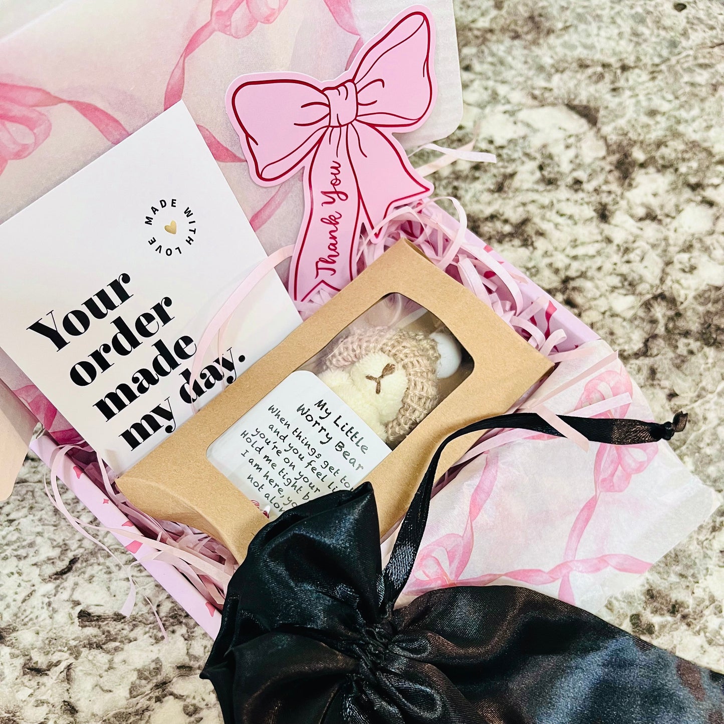 My Little Worry Bear With A Surprise Jewelry Gift, A Gift Box, Shipped Same Day From USA!