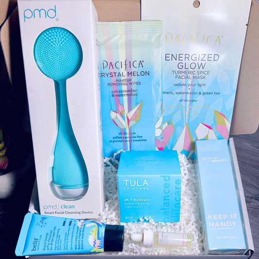 All Inclusive Spa Retreat Gift Set w/Candle, Electric Facial Tool, Moisturizer, Sheet masksp